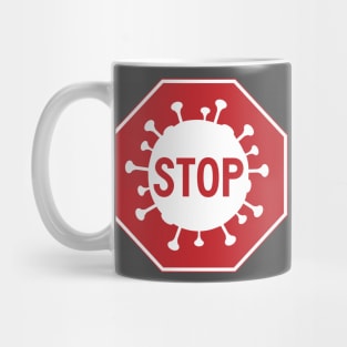 Stop Sign Corona Virus Mug